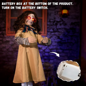 Halloween Animatronics Decorations 48inch Animated Creepy Doll - Image 4