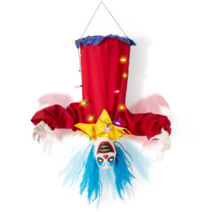Halloween Decorations Animatronic Clown Creepy Hanging or Standing Horror Clown