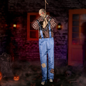 Alternative view of Halloween Decorations Animatronic Hanging Zombie with Chain