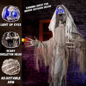 Halloween Animatronics Decorations 59inch Scary Hanging Ghost - Image 7