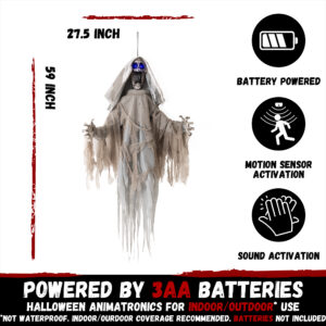 Halloween Animatronics Decorations 59inch Scary Hanging Ghost - Image 6