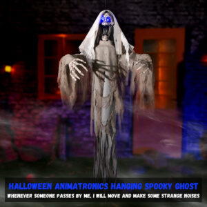 Halloween Animatronics Decorations 59inch Scary Hanging Ghost - Image 4