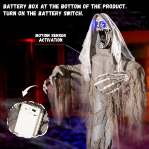 Halloween Animatronics Decorations 59inch Scary Hanging Ghost - Image 3