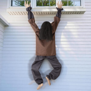 Alternative view of Halloween Decorations Animatronic Climbing Zombie Faceless Hanging Creepy Zombie Prop Sound Activated
