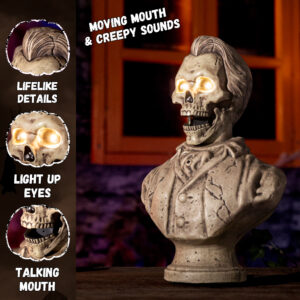 Halloween Animatronics Talking Stone Statue Decorations - Image 7