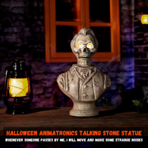 Halloween Animatronics Talking Stone Statue Decorations - Image 4