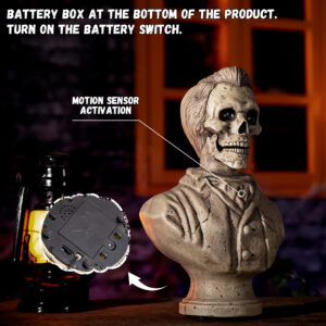 Halloween Animatronics Talking Stone Statue Decorations - Image 3