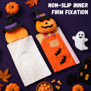 5 Pack Halloween Refrigerator Handle Covers, Pumpkin Kitchen Appliance Handle Covers - Image 3