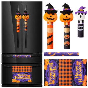 5 Pack Halloween Refrigerator Handle Covers, Pumpkin Kitchen Appliance Handle Covers