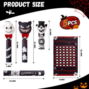 5 Pack Halloween Refrigerator Handle Covers, Ghost Kitchen Appliance Handle Covers - Image 6