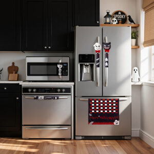 Alternative view of 5 Pack Halloween Refrigerator Handle Covers, Ghost Kitchen Appliance Handle Covers