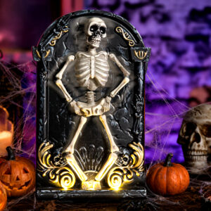 Alternative view of Halloween Decorations Animatronic Dancing Skeleton Built-in Tombstone