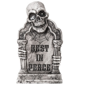 Halloween Decorations Animatronic Tombstone with Skull & Pillars