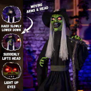 Halloween Animatronic Jump-Scare Witch Decoration - Image 7