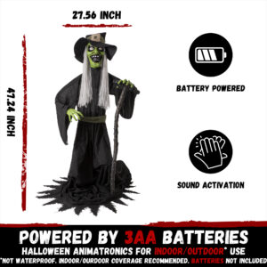 Halloween Animatronic Jump-Scare Witch Decoration - Image 6