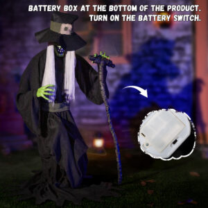 Halloween Animatronic Jump-Scare Witch Decoration - Image 3