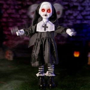 Alternative view of Halloween Decorations Creepy Nun Animatronic, 25-33 Inch Scary Zombie Nun