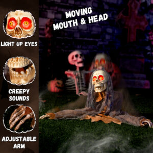 Halloween Animatronic Zombie Groundbreaker Decoration - Image 3
