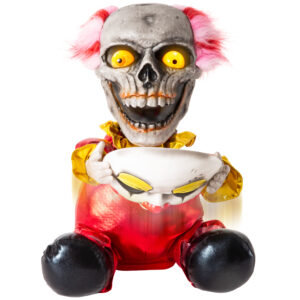 Halloween Animatronic Face Ripping Clown Decorations