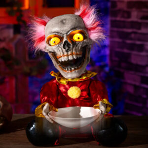 Alternative view of Halloween Animatronic Face Ripping Clown Decorations